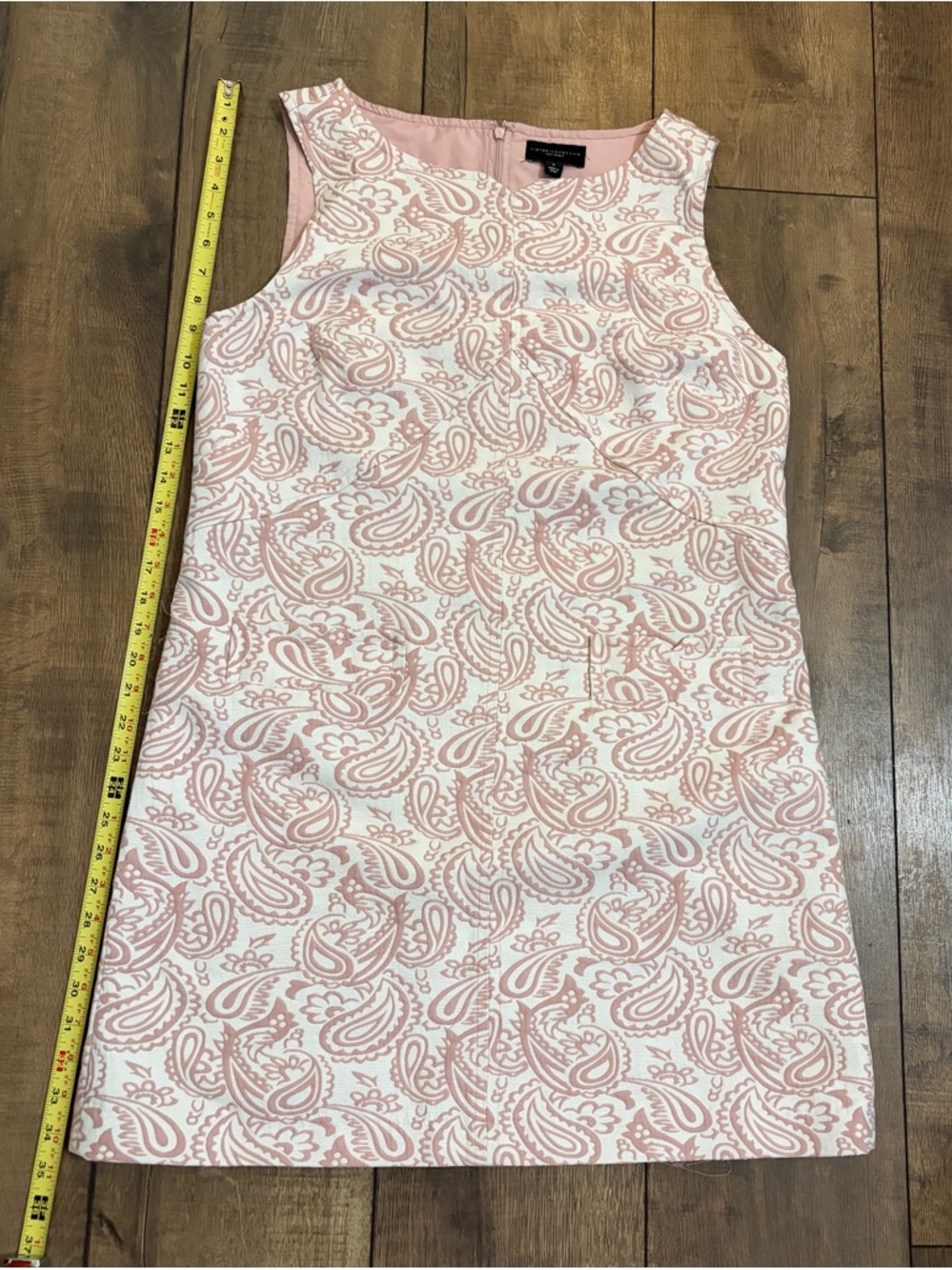 Victoria Beckham Paisley Shift Dress - Light Pink & White